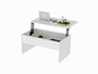 Hanah Home Mesa de Café Akilli - Blanco | Diseño Escandinavo Elegante y Duradero | 90x52x45cm